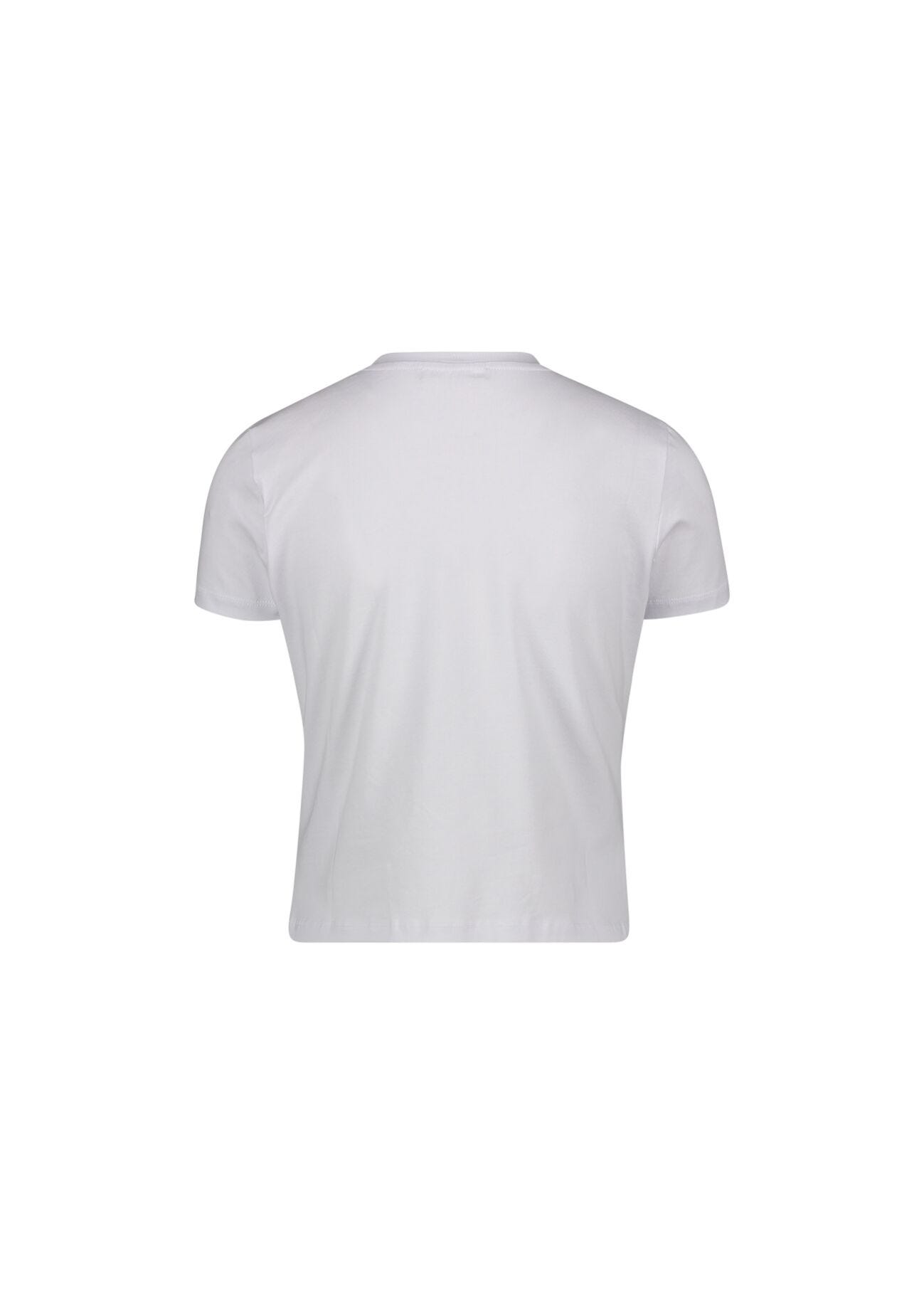 T-shirt with print and safety pin