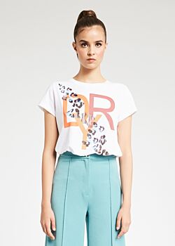 White F T-shirt dalla linea boxy Denny Rose