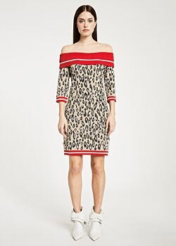 Spotted Abito in maglia animalier Denny Rose