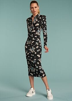 Black-flowers Dress Multicolor Denny Rose