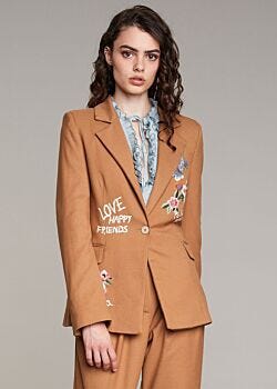 Blazer con ricamo floreale Denny Rose
