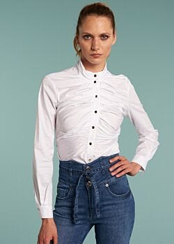 Long Sleeve Shirt White Denny Rose