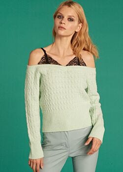 Long Sleeve Knit Green Denny Rose