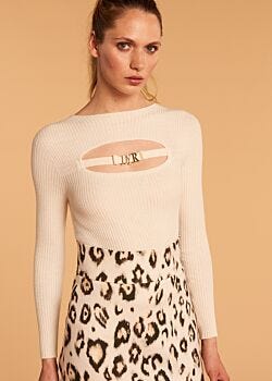 Maglia con lettering gioiello Denny Rose