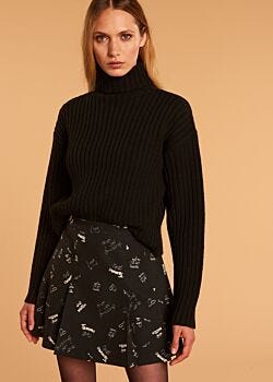 Long Sleeve Knit Black Denny Rose