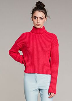 Long Sleeve Knit Red Denny Rose