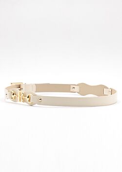 Belt White Denny Rose