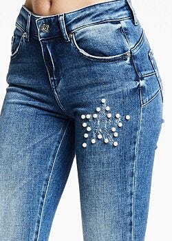 2001 + 2100 Jeans con perle Denny Rose Jeans