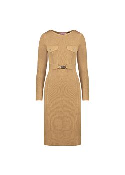 Abito in maglia con logo in metallo Denny Rose