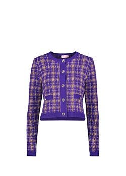 Cardigan con motivo check Denny Rose