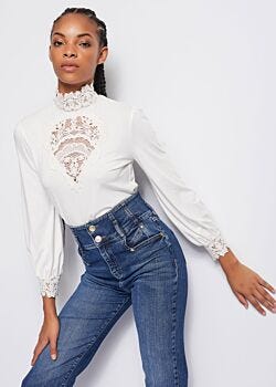 Jersey T-shirt with lace Denny Rose