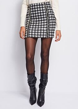 Black-white Houndstooth skirt Denny Rose