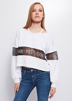 Bright White Felpa con logo Denny Rose Jeans