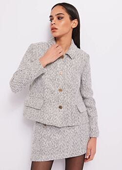 Twill Paillettato Jacket with sequins Denny Rose