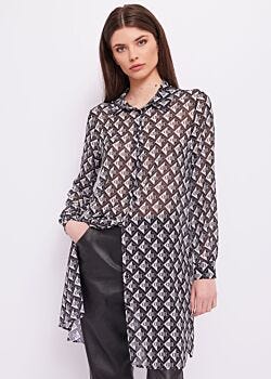 Dr Diamonds Long shirt with print Denny Rose