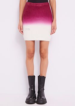 Prune/white Gradient-effect miniskirt Denny Rose