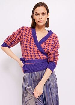 3723-3677 Houndstooth cardigan Denny Rose Jeans