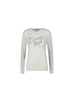 Bright White T-shirt with logo Denny Rose Jeans