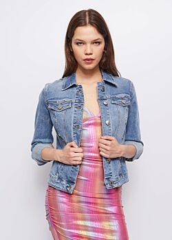 Denim jacket with studs Denny Rose Jeans