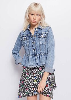 Denim jacket with flounce Denny Rose Jeans