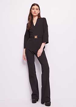 Black Black belted jumpsuit Denny Rose