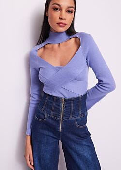 Liberty Maglia viola incrociata Denny Rose