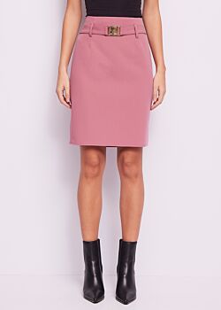 Heather Rose Pink belted miniskirt Denny Rose