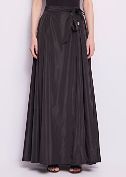 Black Falda larga de tafetán negro Denny Rose