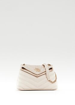 Borsa a spalla bianca trapuntata Denny Rose Borse