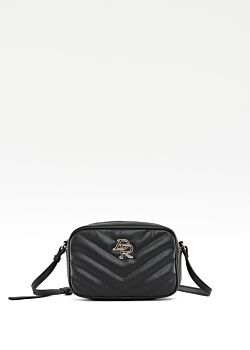 Borsa crossbody nera trapuntata Denny Rose Borse