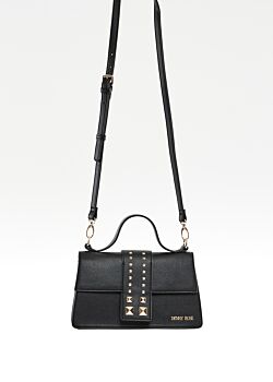Borsa a mano nera con borchie Denny Rose Borse
