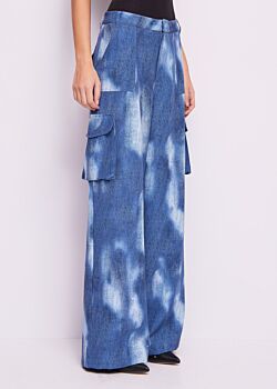 Blu-jeans Print Stretch cargo trousers Denny Rose Jeans