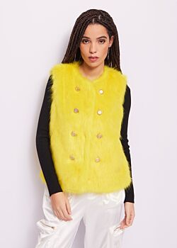 Green Sheen Gilet in pelliccia sintetica Denny Rose Jeans