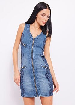 Unico Vestito in denim con stampa Denny Rose Jeans