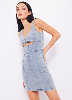 Unico Vestito in denim con bottoni Denny Rose Jeans