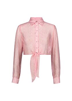 Camicia in chiffon con logo Denny Rose Jeans