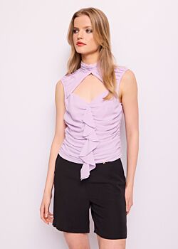 Top lilla in georgette Denny Rose