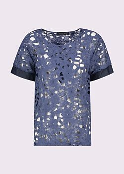 Blue Indigo T-shirt in pizzo Denny Rose Jeans