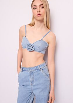 Unico Top in denim di cotone Denny Rose Jeans