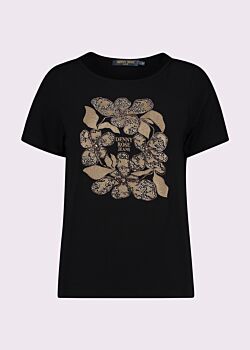 T-shirt nera con stampa Denny Rose Jeans