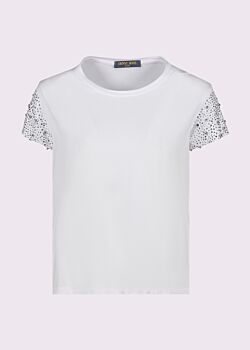 Camiseta blanca con apliques Denny Rose Jeans