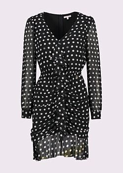 Mini abito in georgette a pois Denny Rose