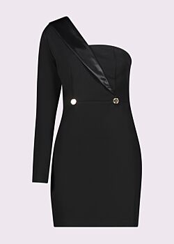 Black mini dress with buttons Denny Rose