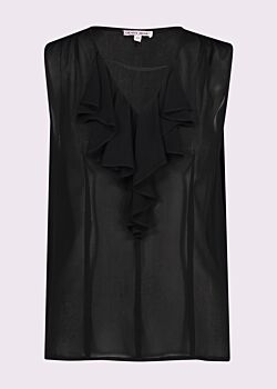 Top nero in georgette Denny Rose