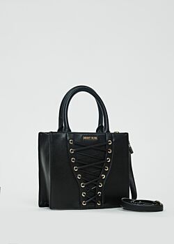 Shopping bag nera con laccetti Denny Rose Borse