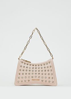 Borsa a spalla rosa con strass Denny Rose Borse