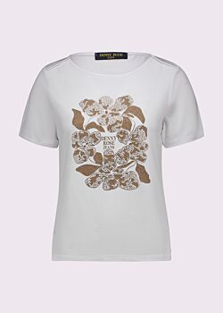 T-shirt bianca con stampa Denny Rose Jeans