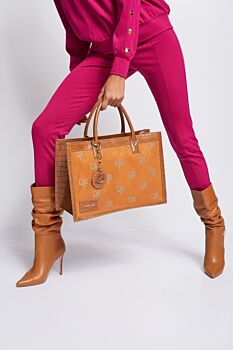 Crocodile effect shopper Denny Rose Borse